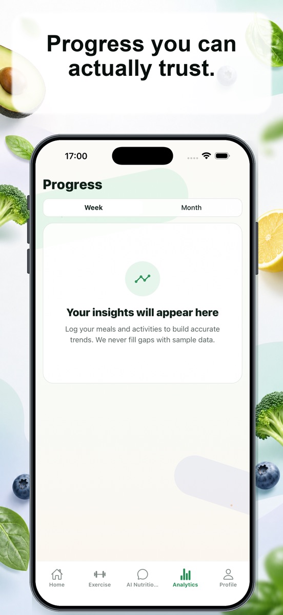 CalorieBro nutrition analytics App Store preview