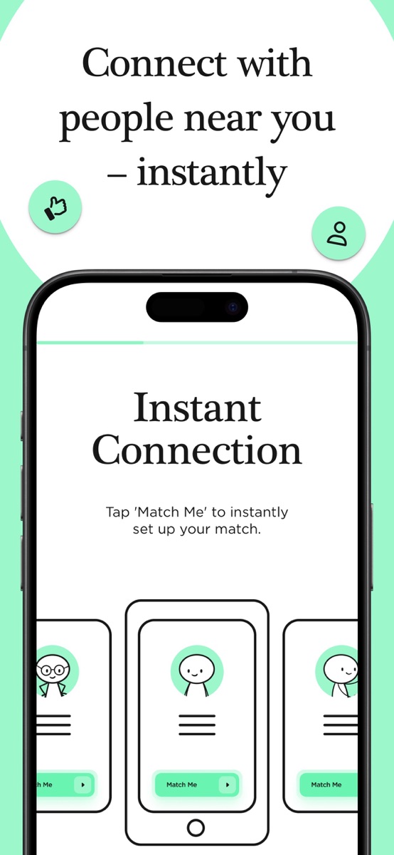 NeverBeLonely App Store preview of its friendship experience